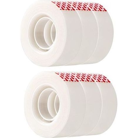 Rouleau de Ruban Adhésif Mat Semi-Transparent 5,3 x 1,9 cm - Lot de 6 Recharges pour Réparations et Bricolage (1/5)