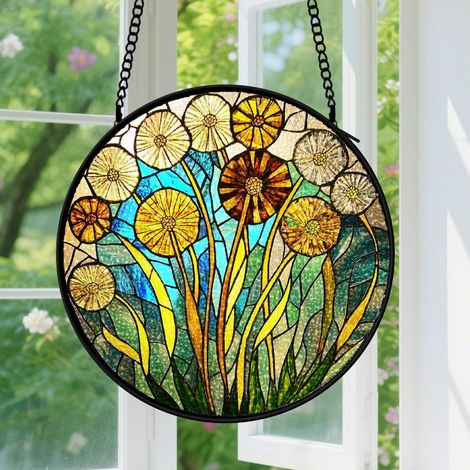 Capteur de soleil en vitrail - décoration spirituelle 15cm (1/4)