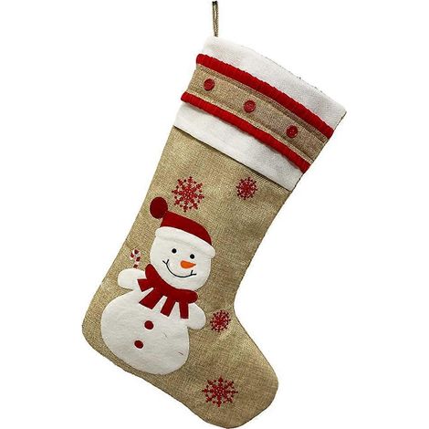 1 Stück tragbarer Süßigkeitenbeutel im Strumpf-Design, Weihnachtsgeschenkbeutel (Schneemann)-48x21cm (1/3)