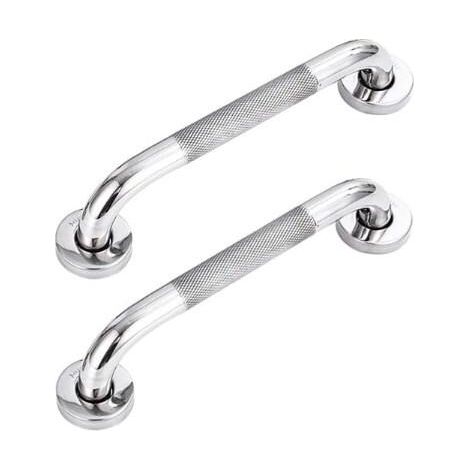 Lot De 2 Barres D'appui De Salle De Bain En Acier Inoxydable 304 Avec Poignées Antidérapantes 50cm (1/4)