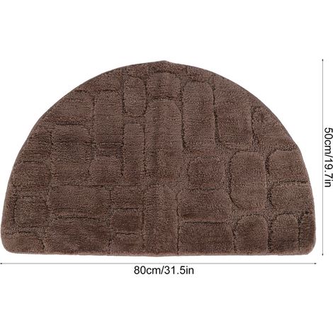 Tapis de sol demi-rond antidérapant, Super absorbant, pour porte d'entrée de cuisine et de chambre à coucher (1/5)