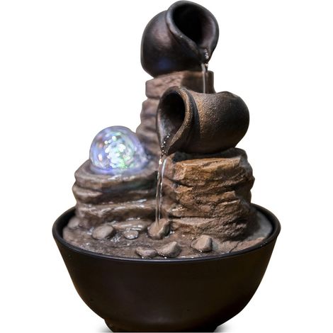 Zen'Light Verso Fontana da Interno, Resina, Bronzo, 17x17x22 cm (1/4)
