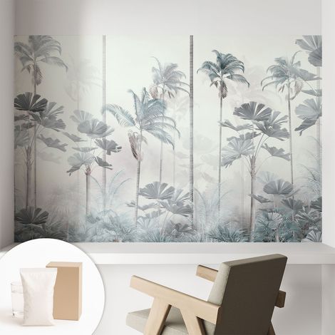Carta Da Parati Non Tessuto - Con Colla Gratuita - Con Motivi Moderni - Design Elegante Per Pareti Paesaggio tropicale 104x70 cm (1/5)