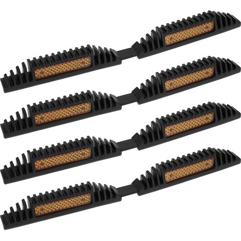 JSSEVN-4Pcs Protecteurs de Bord de Porte de Voiture Bandes Anti-Collision en Caoutchouc Dur avec Réflecteurs Adaptés à La Plupart des Voitures (1/4)