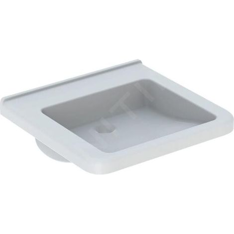 Geberit Selnova Comfort - Lavabo Square, 550x525 mm, pour personne à mobilité réduite, sans trou de robinetterie, sans (1/2)