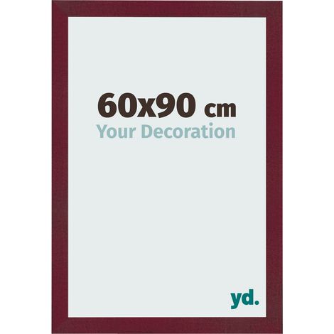 yd. - Cadre photo 60x90 - Vin Rouge Patine - MDF - Bologna