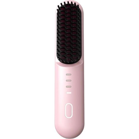Chauffage rapide, peigne anti-brûlure  Lisseur thermique portable, convient aux femmes et aux jeunes filles, aux cheveux longs et courts, pour une utilisation à domicile et au bureau. (1/4)