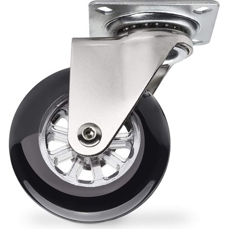 Möbelrolle SWIFT Ø 75 mm Tragkraft bis 35 Kg je Rolle Schwarz ohne Feststeller