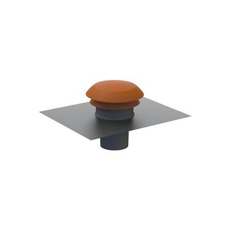 Atlantic – Rejet d'air CPR 160 R sortie toiture Ø160 mm – En plastique et feuille de plomb – Compatible chauffe-eau Calypso – 422962