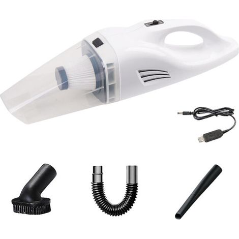 [NEVER USED] USB Rechargeable Cordless Vacuum Cleaner - White