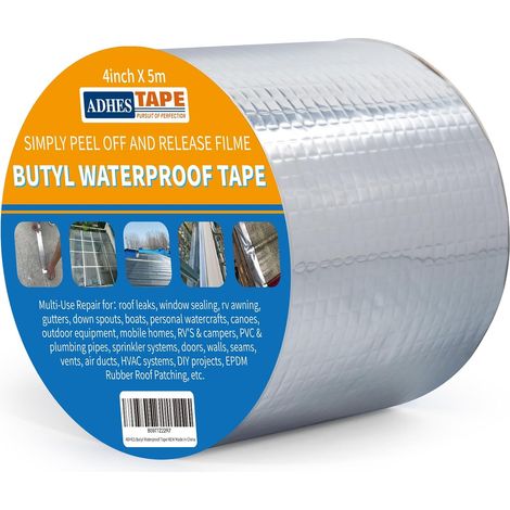 ADHES Waterproof Butyl Tape 10 cm x 5 m, Thick 47 Mil Tape (1/5)