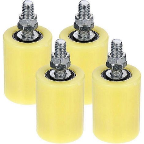 4 roulettes de guidage pour portail coulissant, support de rail renforcé, roues en nylon (1/5)