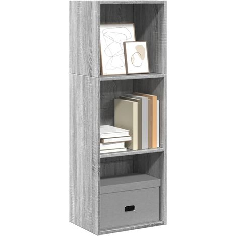 Bookcase Grey Sonoma 40x30x114 cm Engineered Wood vidaXL