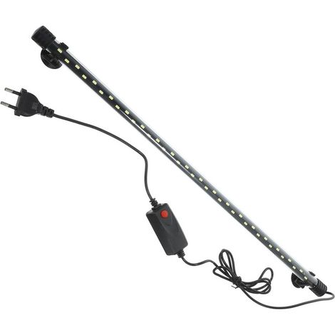 Éclairage LED pour Aquarium Lampe Submersible Tube Lumineux Étanche avec Ventouses pour Décoration de Bassin de Poissons et Écosystème Aquatique 58cm