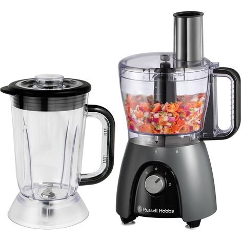 Robot cuisine multifonctions Mixeur blender Râpe hachoir pétrin batteur Robot pétrir mélanger couper accessoires compatible lave-vaisselle max 900W Anthracite 27111-56 (1/5)