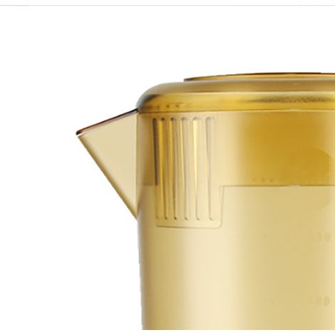 Kaltwasserkrug aus PC-Kunststoff mit mattierter Oberfläche und Skala, großes Fassungsvermögen, dickwandig, stoß- und hitzebeständig, teefarben, 5000 ml. (1/5)