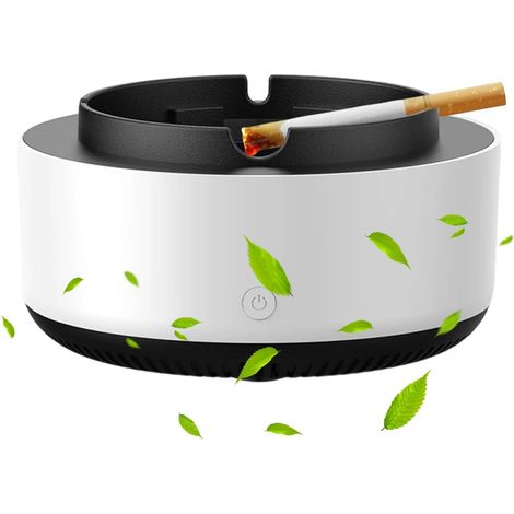 2 En 1 Cendrier Avec Purificateur d'Air,Cendrier Électronique Intelligent Anti Odeur,Cendrier Aspirateur De Fumée,Cendrier Sans Fumée Multifonctions Portable (1/5)