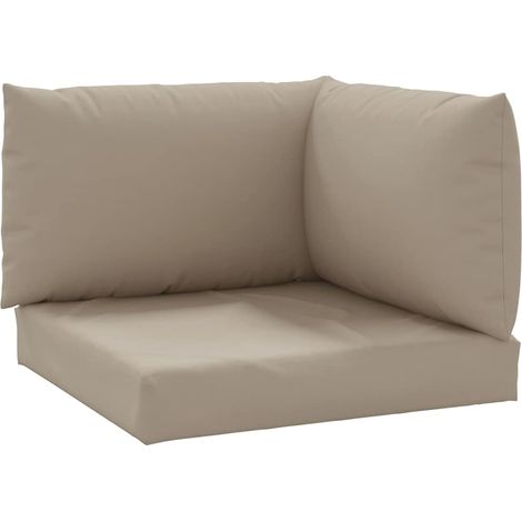 Maison Exclusive - Palettenkissen 3-tlg. Taupe Oxford-Gewebe (1/5)