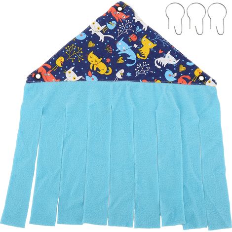Animal Corner Cachette en toile et flanelle pour hamsters, furets, chinchillas, chat bleu (1/5)