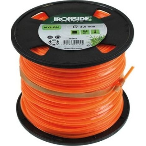 Hilo nilon cuadrado Ø 3,0 mm 84 m amarillo o naranja