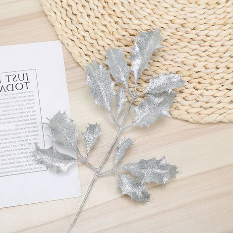 Feuilles artificielles scintillantes pour sapin de Noël, décorations de Noël (1/5)
