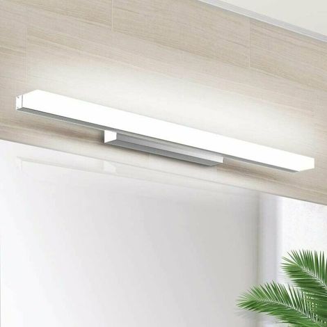 Applique miroir LED de 40 cm avec 700LM, 8W, 6000K pour la salle de bain. Étanche avec indice de protection IP44, couleur blanc neutre. (1/4)