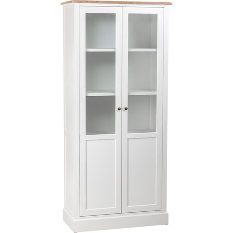 Vitrina de madera blanca 81x40x180 (1/5)