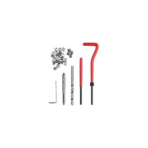 Kit di riparazione filettature M5 da 30 pezzi, strumento di inserimento Helicoil M5 x 0,8 mm, kit di ripristino filettature. (1/5)