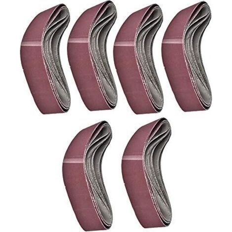 Set of 6 abrasive belts 915x100mm – Assorted grits 60/80/100/120/150/180 – For sanding hardwood and metal – High abrasion resistance - GXK51-B (1/4)
