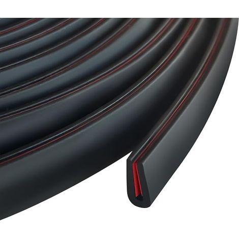 Bordure de bord en caoutchouc de 1 mm, bande adhésive flexible en U, protection de bord pour bords tranchants, tôle et portes de voiture, protection de porte, longueur 3 m (1/5)