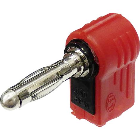 Fiche banane coudée Ø 4 mm rouge 1 pcs. S849701 (1/3)