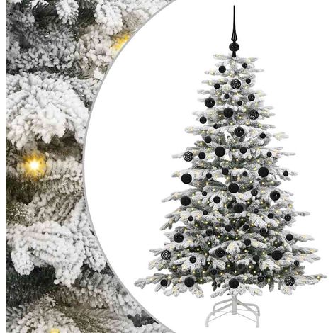 Künstlicher klappbarer Weihnachtsbaum Weiß 180 cm PE und PVC vidaXL