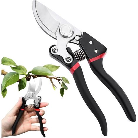 Forbici da potatura da giardino - Affilate, resistenti, taglio preciso - Attrezzo per potatura bonsai - Forbici per potatura piante - 3055 cm - Adatte per potatura di bonsai da frutteto - Nero.