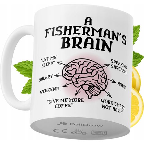 Taza de café/té divertida con diseño de texto humorístico para pescadores. Taza ideal para cumpleaños, santos y días festivos. Taza premium para ocasiones especiales en casa, la oficina o el trabajo.  (1/5)