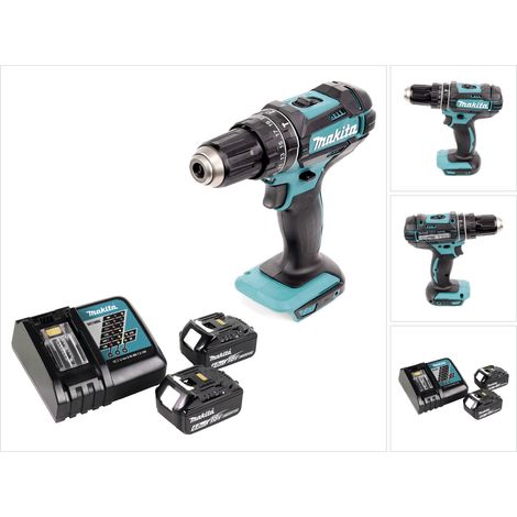 Makita DHP 482 RG trapano a percussione a batteria 18 V 62 Nm + 2x batteria ricaricabile 6,0 Ah + caricabatterie