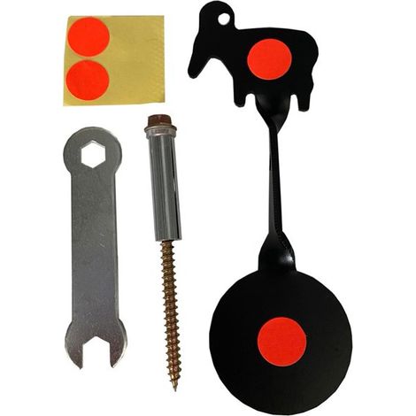 Cible d'entraînement en acier inoxydable, cible de tir rotative pour la chasse, outil d'entraînement réactif (1/5)
