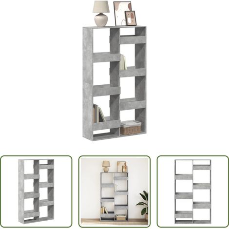 Bücherregal Holz - Bücherregal Betongrau 100x33x175 cm Holzwerkstoff (1/5)