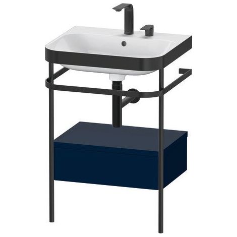DURAVIT HP4740E9898 Consoles métalliques avec garniture, pour Happy D.2 Plus, 2 trous, 2 hauteurs de lavabo