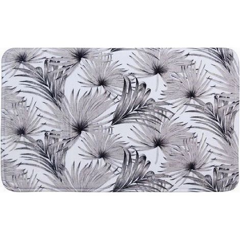 Trade Shop - Alfombra De Estera Para Muebles De Baño 45 X 75cm Fantasía Con Impresión Tropical 87074 -
