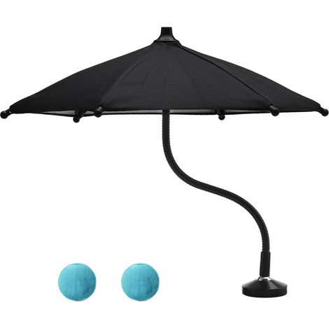 Parasol magnétique pour téléphone portable - Mini parapluie d'extérieur - Anti-éblouissement - Tuyau flexible 360° - Avec deux plaques métalliques (1/5)