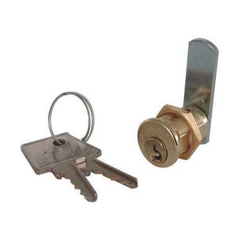 SERRATURA A CILINDRO LEVA DRITTA 21 MERONI - OTTONE SATINATO F.MM 16 L.MM 16- 2 pezzi