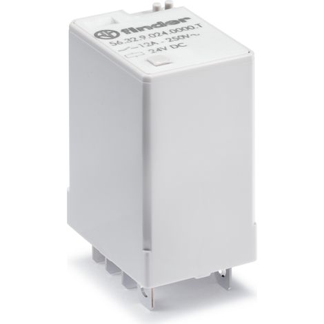 Relais de puissance 2RT 12A 72V DC AgNi application ferroviaire FINDER 563290720000T