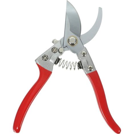 Gartenschere Roter Griff aus Edelstahl mit glattem Schnitt