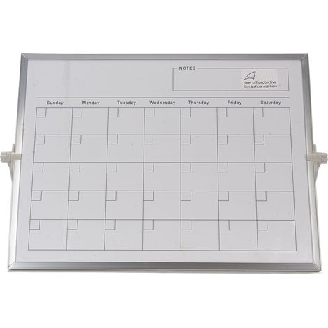 Calendrier effaçable à sec 30x40cm, tableau blanc magnétique Double face, planificateur mensuel avec support (1/5)