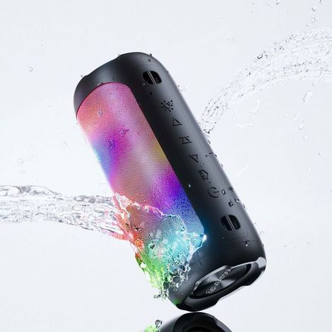 Enceinte Bluetooth Portable RGB 25W Son Stéréo + Basses, Autonomie 10 h, TWS Appairage Stéréo Micro Intégré, Outdoor IPX6
