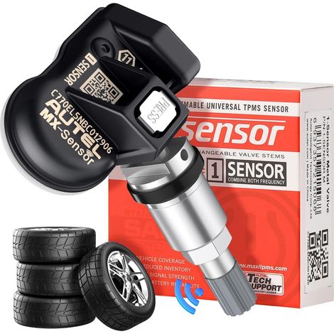 TPMS Sensor 1 Sensor, Dual Frequency Tire Pressure Sensors for All Cars, Identical to OE Sensors, 100% Clonable Pressure Monitoring System Sensor (Metal Valve, 1 Piece) (1/5)
