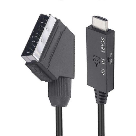 Convertisseur SCART vers HDMI, adaptateur SCART vers HDMI, convertisseur audio/vidéo, câble vidéo (1/5)