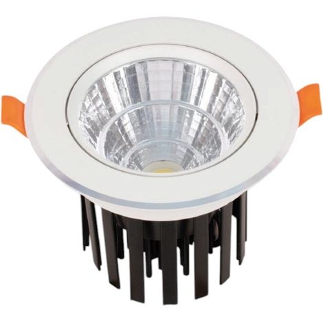 Faretto Tondo Orientabile ad Incasso per Soffitto LED per Cartongesso 7W 630 lumen , Luce Calda , Fredda , Naturale - Colore della luce: Luce Naturale