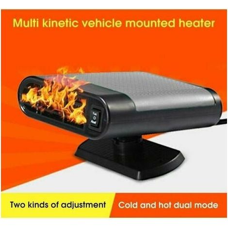 Solar Panel 12V 150W Portable Heater Electric Heater Cooling 2 in 1 Fan Windshield Window Demister Driving Defroster Cleaning Black Red (1/5)
