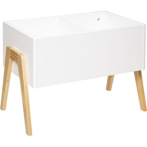Caja de juguetes para niños, blanca (1/4)